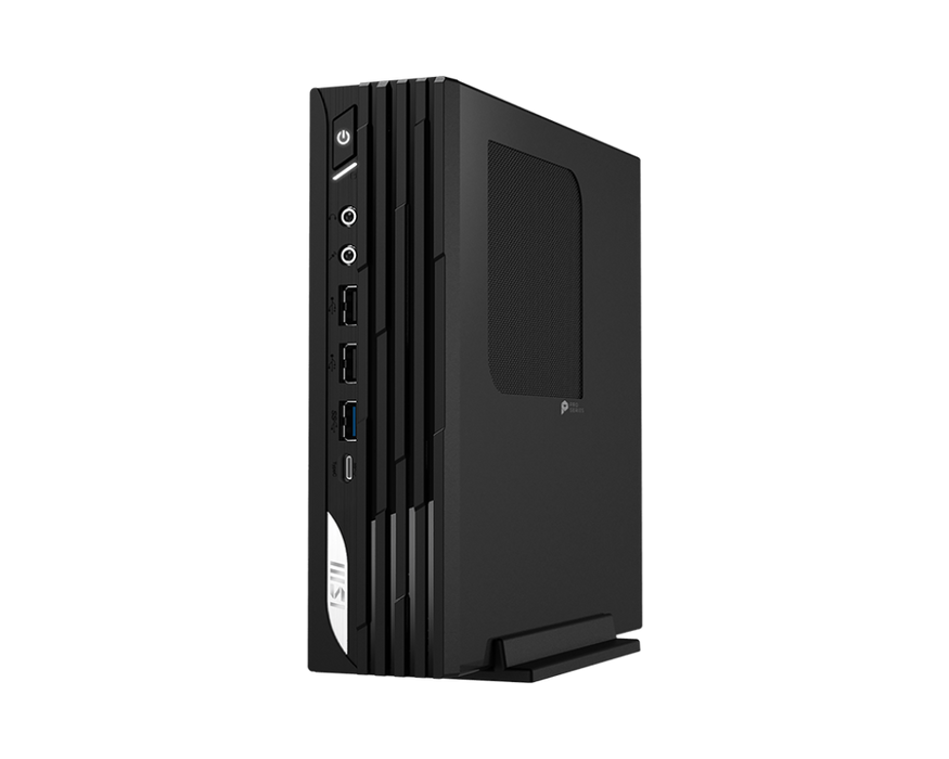 MSI PRO DP21 14M-1047TH black desktop PC showcasing side ports and sleek design, available at MSI store Thailand.