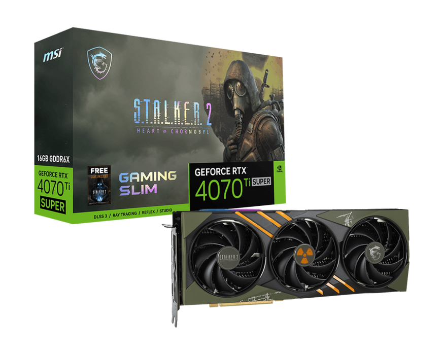 MSI GeForce RTX™ 4070 Ti SUPER 16G GAMING SLIM STALKER 2 EDITION