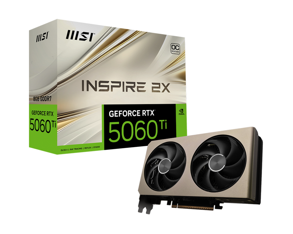 MSI GeForce RTX™ 5060 Ti 8G INSPIRE 2X OC