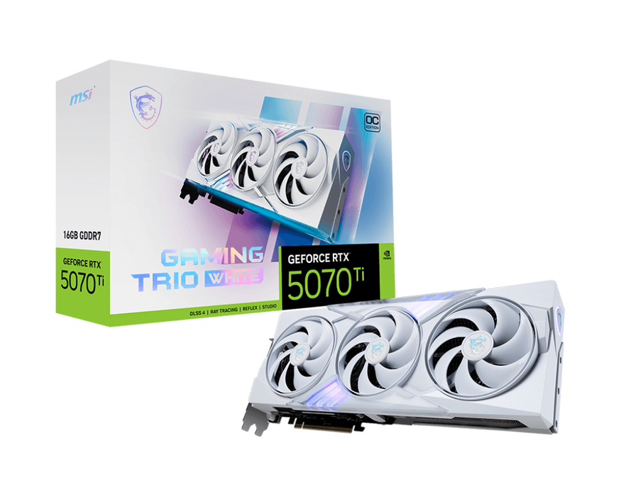 MSI GeForce RTX™ 5070 Ti 16G GAMING TRIO OC WHITE