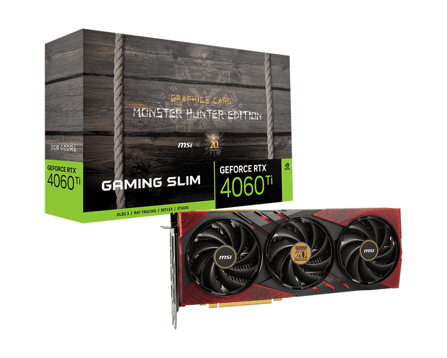 MSI GeForce RTX 4060 Ti 8G GAMING SLIM MONSTER HUNTER EDITION