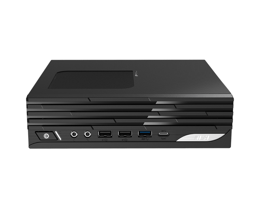 MSI PRO DP21 14M-1047TH mini PC in black showcasing ports and design, available at MSI store Thailand.