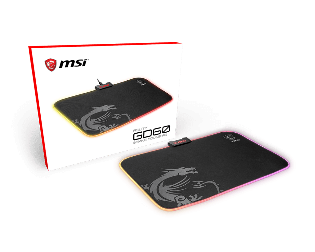 MSI GAMING MOUSE PAD AGILITY GD60 RGB MICRO TEXTURED CLOTH